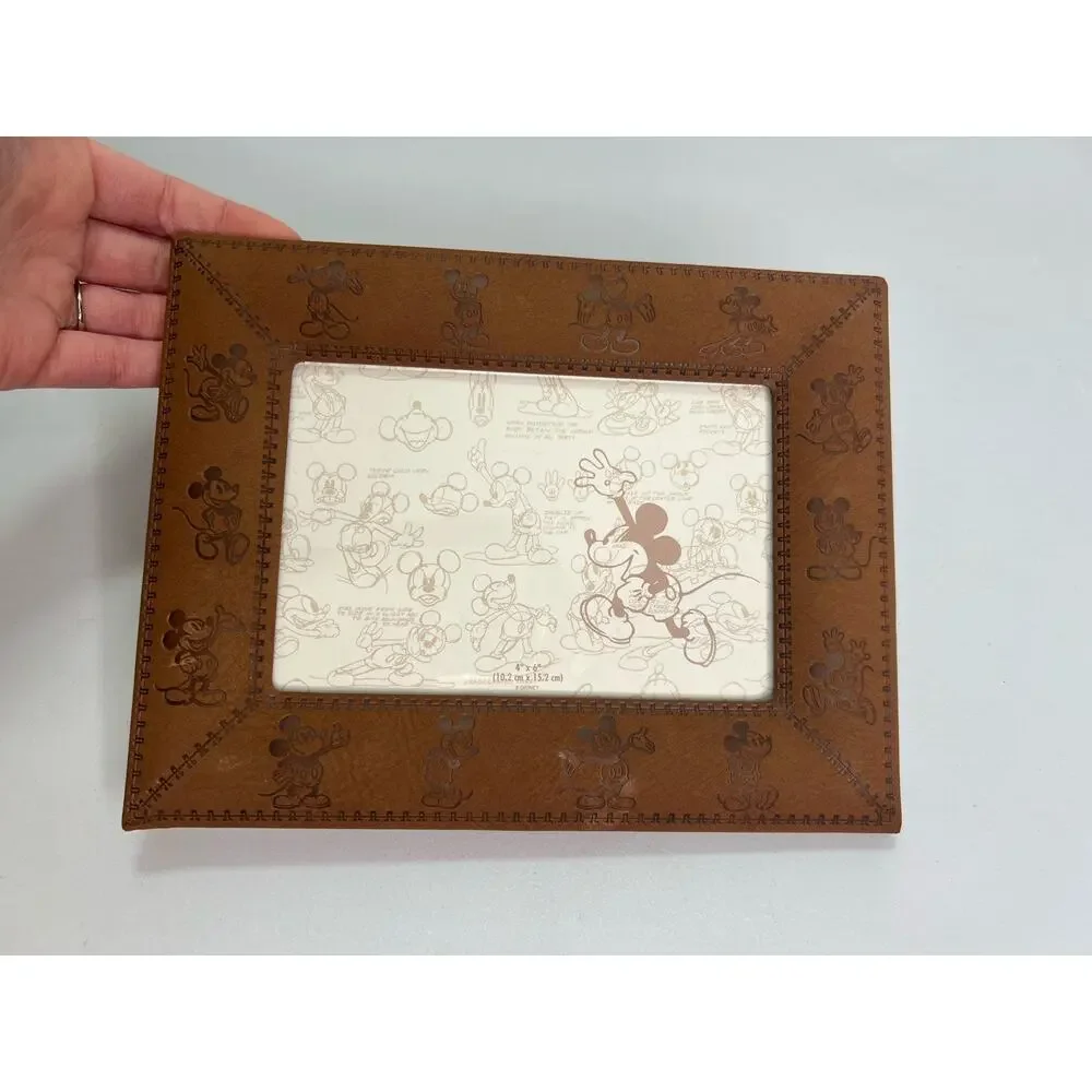 Mickey Mouse Faux Suede Authentic Disney Parks Original 4”X6” Picture Frame
